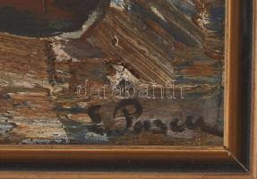 E Pascu jelzéssel: Csendélet. Olaj, vászon. Dekoratív fakeretben, 61x50 cm