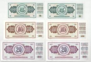 Jugoszlávia 1965. 100D (2x) egyugrásos sorszámkövetők + 1968. 5D (2x) sorszámkövetők + 10D (2x) sors...