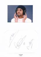 Craig Ashley David (1981-) brit pop és R&B énekes aláírása papírlapon