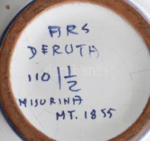 Deruta kékvirágos kancsó, jelzéssel, hibátlan, m: 12 cm