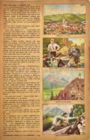 cca 1940 Szent István cikóriagyár Utazás Erdélyben gyűjtőalbuma, komplett beragasztott gyűjtőképanya...