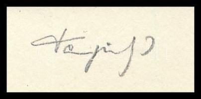 Tempinszky István (1907-1979): Ex libris Tempinszky. Rézkarc, papír, jelzett, 8×5,5 cm