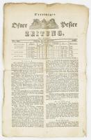 1837 Vereinigte Ofner-Pester Zeitung. Egyesült Buda-Pesti újság 4p