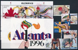Olympic Games Atlanta set + minisheet + block pair, Nyári olimpia, Atlanta sor + kisív + blokkpár