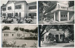 Balatonszemes, Szemes; - 6 db MODERN város képeslap: üdülő, Hotel Fasor szálló, vasútállomás, OTP üdülő, Állami Biztosító üdülője (Képzőművészeti Alap)