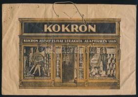 cca 1910 - 1920 Hódmezővásárhely, Kokron József és Fiai harisnya, kesztyű, kötöttáru lerakatának ill...