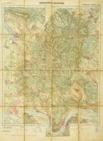 1927 Börzsönyi-hegység, Kirándulók térképe 3. sz., M. Kir. Állami Térképészet, kisebb lapszéli foltokkal vászonnon, 74x56 cm