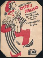 cca 1980 Weöres Sándor: Holdbeli csónakos, a veszprémi Petőfi Színház előadásának leporellószerű, képes ismertetője, kisebb lapszéli folttal, 20x15 cm