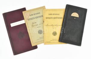 cca 1920 4 db igazolvány és leckekönyv