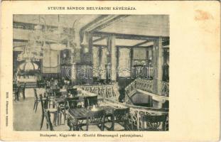 Budapest V. Steuer Sándor belvárosi kávéháza, belső. Kígyó tér 2. (Clotild főhercegnő palotájában) (EK)