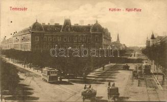 Temesvár Küttl-square with tram