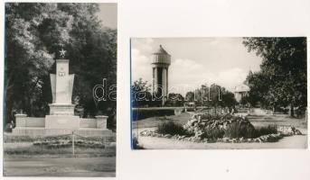 Dombóvár - 5 db MODERN város képeslap: Járási Tanács kórháza, Általános iskola, Tér (vasáru bolt), P...