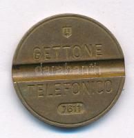 Olaszország / Milánó 1976. Sárgaréz telefon bárca T:XF Italy / Milan 1976. Brass telephone token C:XF