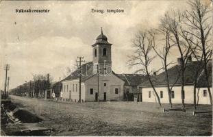 1919 Budapest XVII. Rákoskeresztúr, Evangélikus templom, földút, árok (fl)