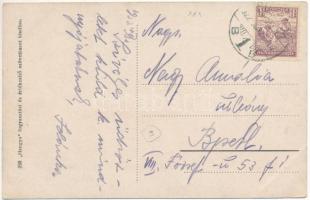 1922 Budapest XXII. Budafok, viadukt, villamos, tehervonat. Hangya szövetkezet kiadása