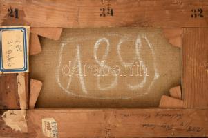 Franz Xaver Reinhold (1816-1893): Seebenstein várának udvara, 1885. Olaj, vászon. Jelezve balra lent...