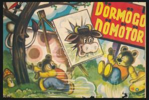 1957 Dörmögő Dömötör. I. évf. 1-9.,11-12. sz. Majdnem teljes első évfolyam. Haránt-alakú élvászon-kö...