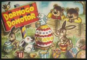 1957 Dörmögő Dömötör. I. évf. 1-9.,11-12. sz. Majdnem teljes első évfolyam. Haránt-alakú élvászon-kö...