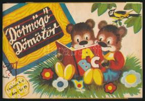 1957 Dörmögő Dömötör. I. évf. 1-9.,11-12. sz. Majdnem teljes első évfolyam. Haránt-alakú élvászon-kö...