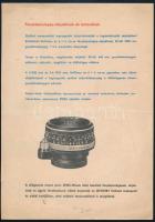 1961 OFOTÉRT Carl Zeiss fotócikkeket (Werra I-V fényképezőgépek) ismertető prospektusa, kis lapszéli...