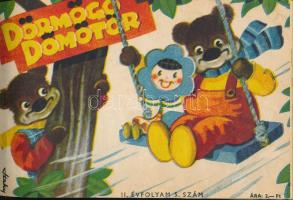 1958 Dörmögő Dömötör. II. évf. 1-12. sz. Teljes második évfolyam. Haránt-alakú kissé kopott félvászo...