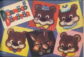 1958 Dörmögő Dömötör. II. évf. 1-12. sz. Teljes második évfolyam. Haránt-alakú kissé kopott félvászo...