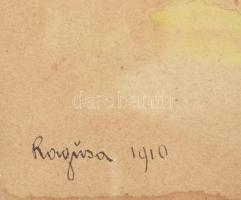 Karl Viktor Mayr (1882-1974) Ragusa 1910. Akvarell, papír. Jelzett, dekoratív üvegezett keretben 27x...