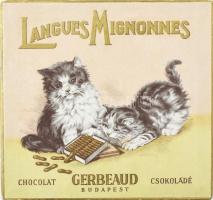 Kugler Henrik utóda Gerbeaud Csokoládégyára Budapest papírdoboz, szép állapotban, 9,5×10×2 cm