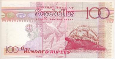 Seychelle-szigetek 2001-2008. 100R fekete sorszám T:UNC Seychelles 2001-2008. 100 Rupees black seria...