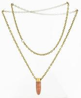 Töltényből készült szétcsavarható méregtartó, nyakláncon