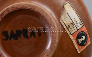 Sarkadi iparművész hamutál, jelzéssel, hibátlan, d: 13 cm
