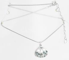Swarovski ezüst és kristály nyaklánc és fülbevaló szett. Jelzett, eredeti dobozában 10 g