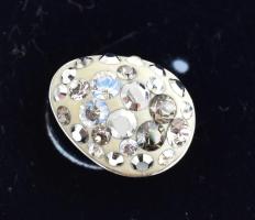 Swarovski ezüst és kristály nyaklánc és fülbevaló szett. Jelzett, eredeti dobozában 10 g