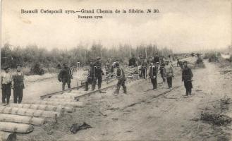 Siberia Transsiberian railway construction