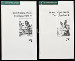 Tamás Gáspár Miklós: Törzsi fogalmak I-II. köt. Bp., 1999, Atlantisz. Kiadói kartonált papírkötés, a borítókon kisebb ragasztásnyomokkal. Az előzéklapon a Soros Alapítvány bélyegzőjével, volt könyvtári példány.