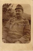 Osztrák-magyar katona fényképes húsvéti üdvözlőlapja / WWI Austro-Hungarian K.u.K. military, soldier's Easter greetings. photo + "M. kir. budapesti 1-ső népfölkelő gyalogezred III. zászlóalj gazdasági hivatala" (EK)