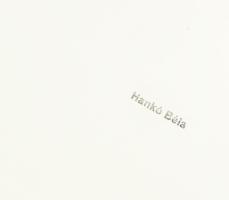 Hankó Béla (1927-1993): Hangulatos táj. Akvarell, papír, jelzett a hátoldalán nyomtatottan. Lap szél...