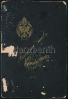 cca 1900 Körmöcbánya látképe, keményhátú fotó Franciscy Gyula fényképész műterméből, a fotó egyik fe...