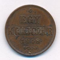 1848. 1kr Cu T:AU,XF kis patina  Adamo B1