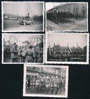 1942 Nagyvárad, Szent László-hét fotói, 19 db, rajtuk körmenettel, utca és városrészletekkel, a háto...