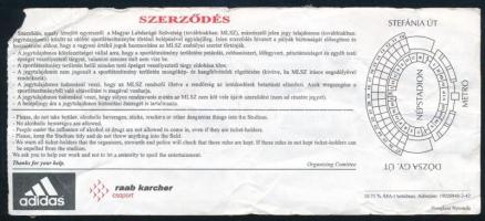 1999 Magyar-angol válogatott mérkőzés belépőjegye (1-1)