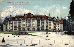 1913 Ótátrafüred, Alt-Schmecks, Stary Smokovec (Magas-Tátra, Vysoké Tatry); Nagyszálló. Cattarino S. kiadása 230. sz. / Grand Hotel (fa)