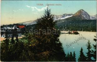 1910 Tátra, Magas-Tátra, Vysoké Tatry; Csorbatói részlet. Feitzinger Ede No. 744. 1908/18 / Strbské pleso / lake (EK)