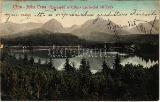 1909 Tátra, Magas-Tátra, Vysoké Tatry; Csorbai tó / Strbské pleso / lake (fl)