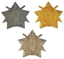 ~1952-1970. "Aknakutató" klf fokozatú zománcozott, aranyozott, ezüstözött sapkajelvények (...