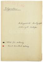 1911 A Zólyomban (Felvidék) kifüggesztett levélgyűjtő szekrények kézzel rajzolt térképe, utcákon val...