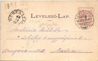 1898 (Vorläufer) Eperjes, Presov; Fő utca. Kósch Árpád kiadása. Fénynyomat Divald / main street (EK)