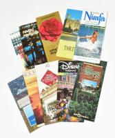 cca 1980 Modern utazási prospektusok, közötte 3 db Walt Disney