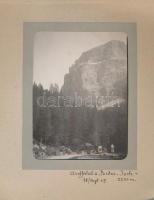 1907 Olaszországi utazás, Verona, Dél-Tirol, 19 db kivehető fotó, albumlapokon, 13 db autós fotóval,...