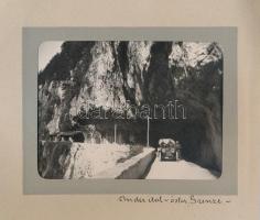 1907 Olaszországi utazás, Verona, Dél-Tirol, 19 db kivehető fotó, albumlapokon, 13 db autós fotóval,...